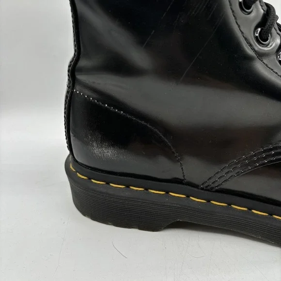 Dr. Martens 1460 Women's US 8 Black Patent Leather 8-Eye Lace-Up Combat Boots - Picture 7 of 16